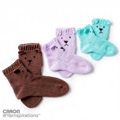 Crochet Bear Feet Slipper Socks Free Pattern