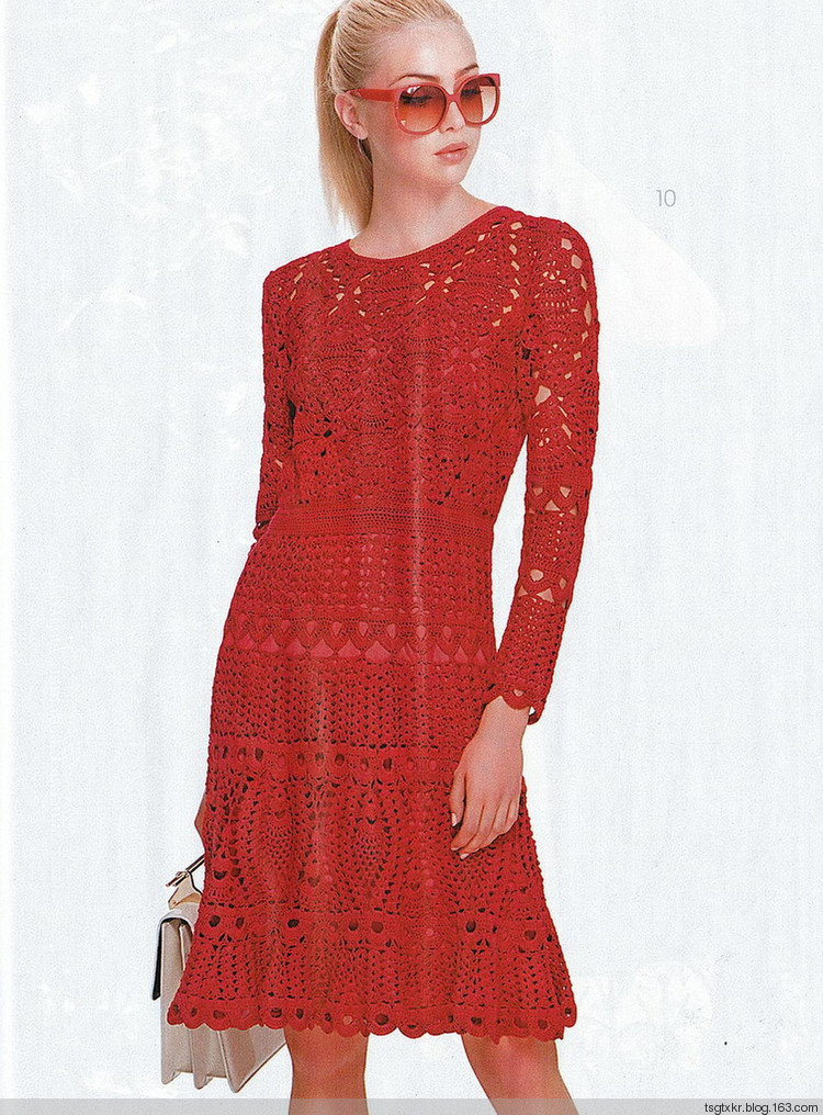 Red Crochet Dress Pattern