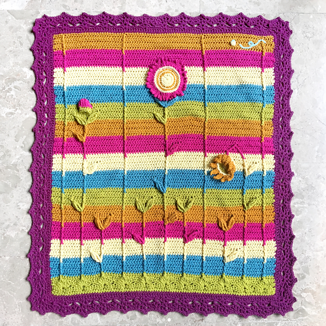 Sunflower Baby Blanket Free Crochet Pattern