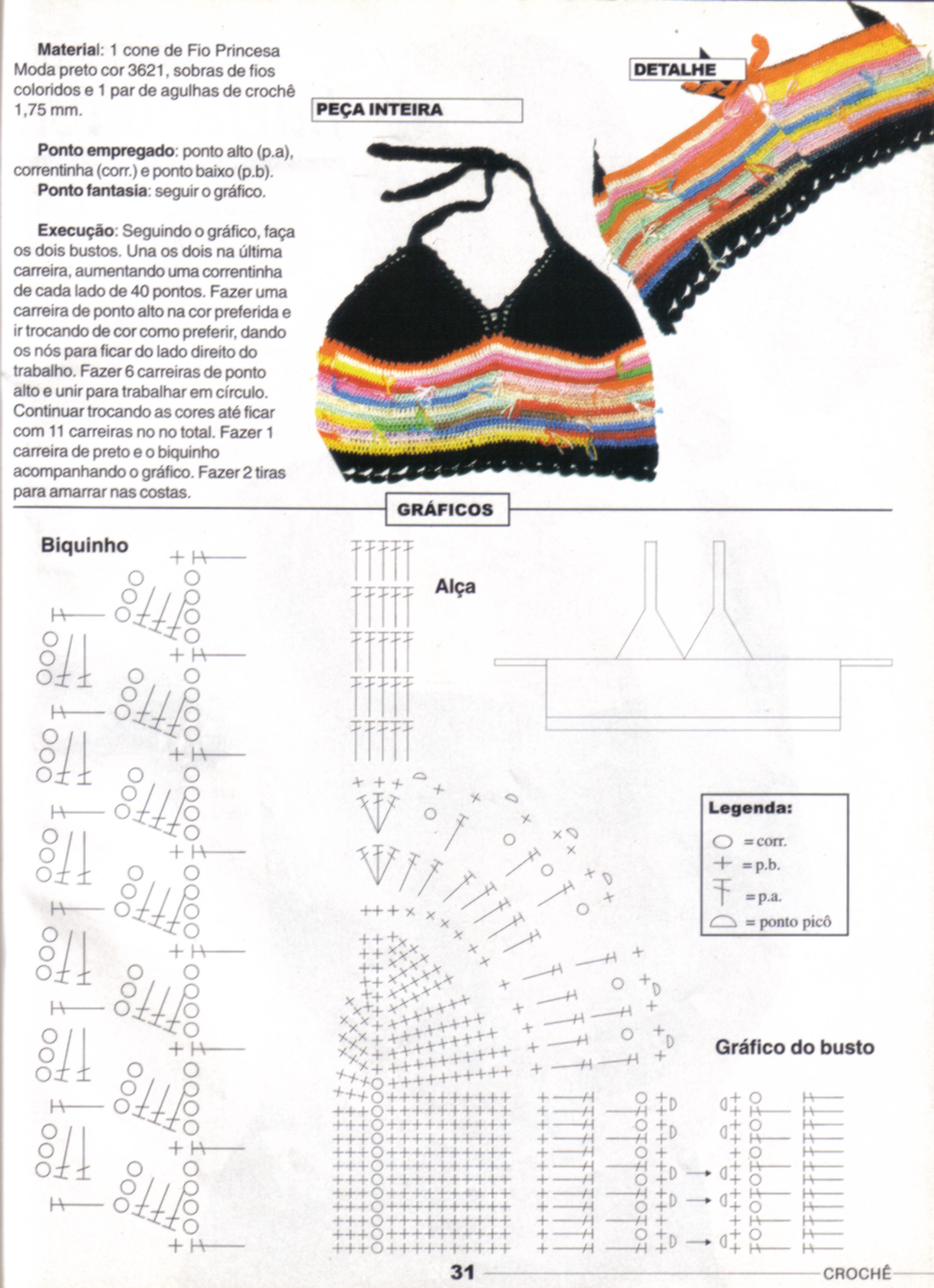 Bikini Styled Halter Top Free Crochet Pattern