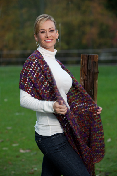 The Ultraviolet Lace Stole Free Crochet Pattern