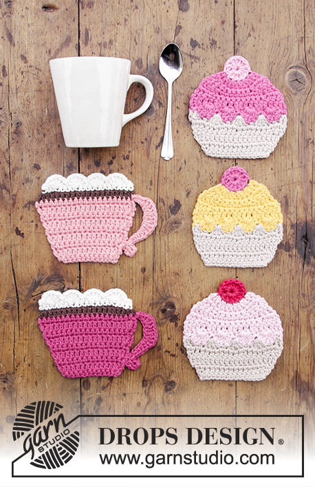Breakfast Cupcakes Free Crochet Pattern Coaster