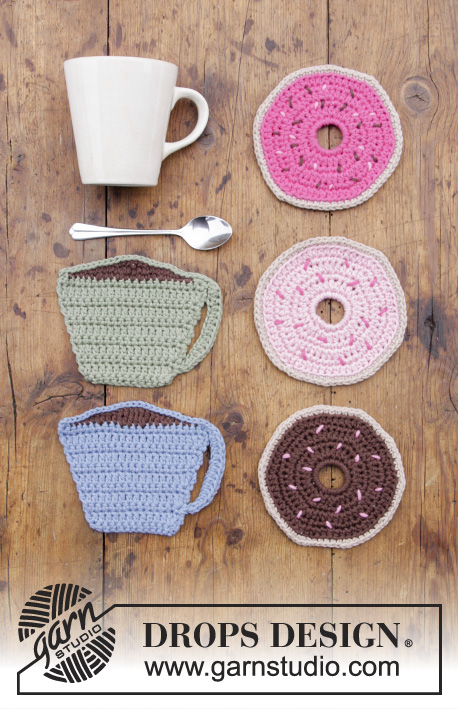 Breakfast Doughnuts Free Crochet Pattern Coaster