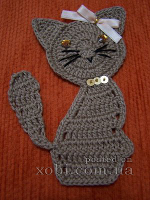 Cat Applique Crochet Pattern