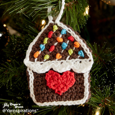 Gingerbread House Crochet Ornaments Free Pattern