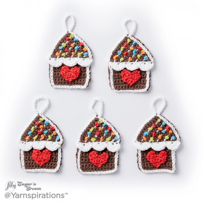 Gingerbread House Crochet Ornaments Free Pattern