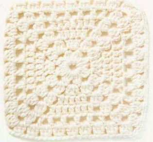 Simple Lace Block Crochet Square Pattern
