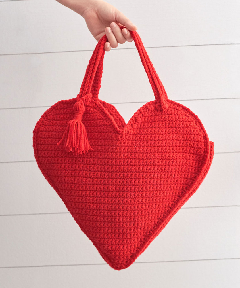 Heart Tote Bag Free Crochet Pattern