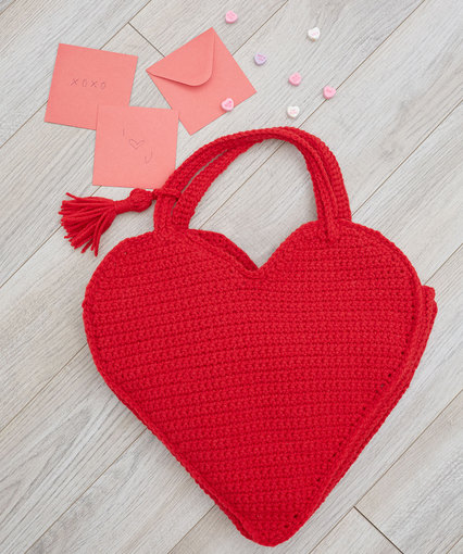 Heart Tote Bag Free Crochet Pattern