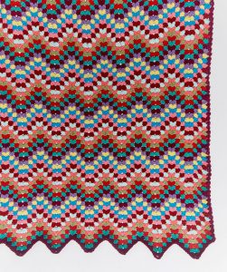 Throw-back Granny Chevron Free Crochet Blanket Pattern