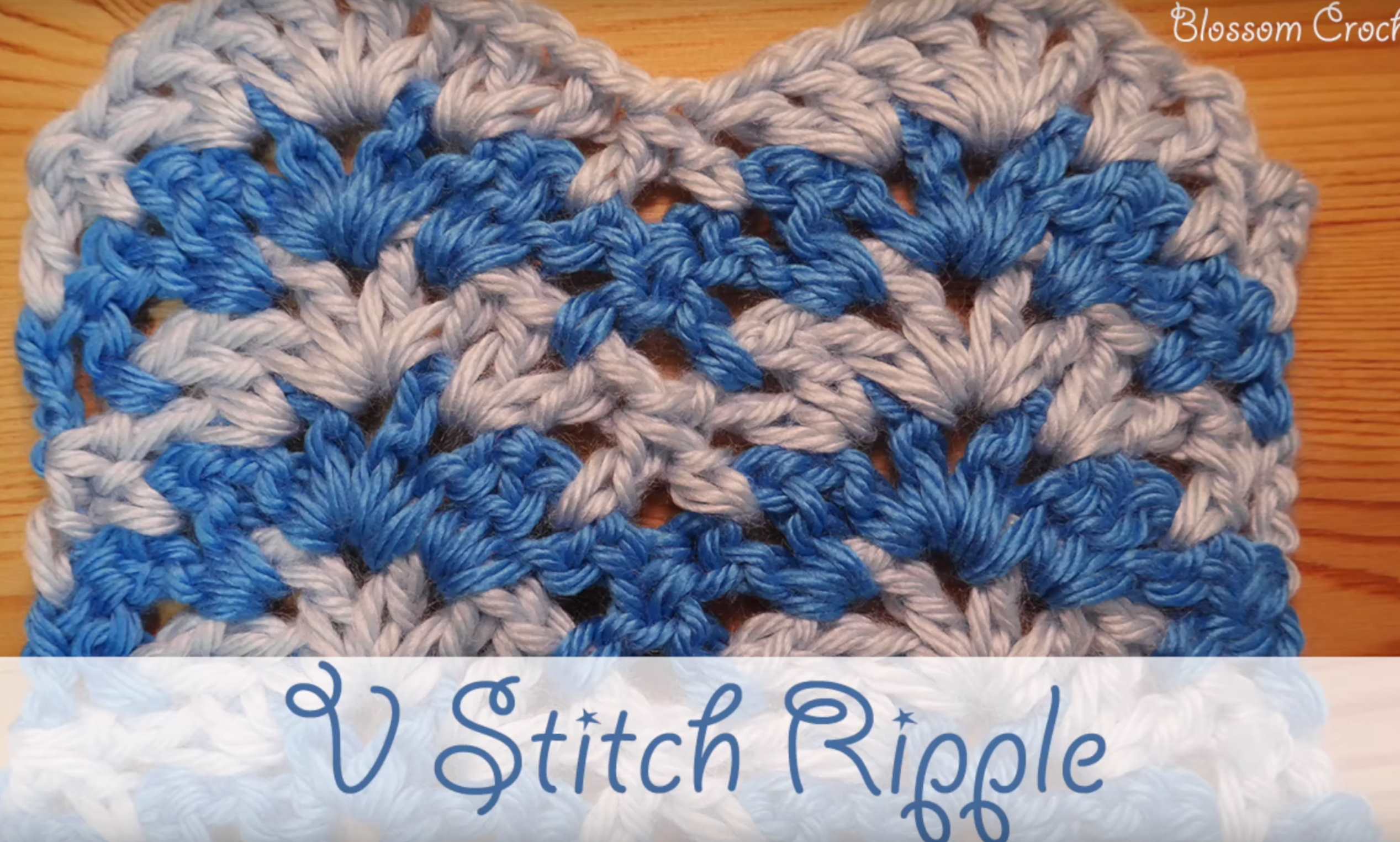 V-Stitch Ripple Free Crochet Video Tutorial