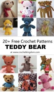 20+ Free Crochet Teddy Bear Patterns