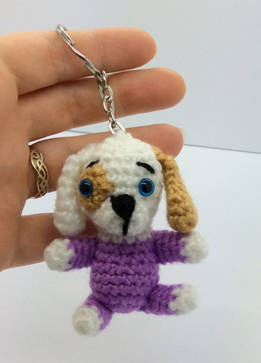 Amigurumi dog crochet pattern free keyring