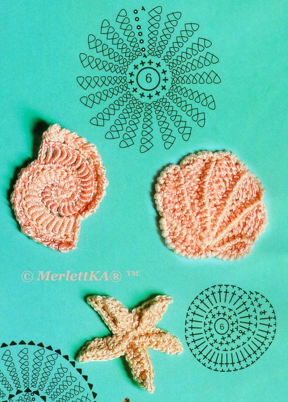 Crochet Sea Shell Motifs Diagrams