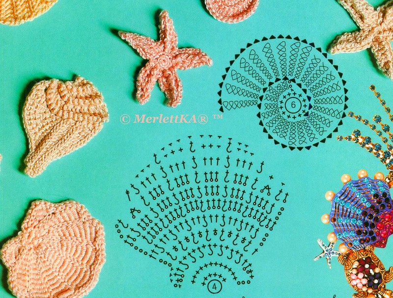 Crochet Sea Shell Motifs Diagrams