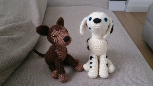 Dalmatian and German Shepherd Free Amigurumi Dog Crochet Pattern