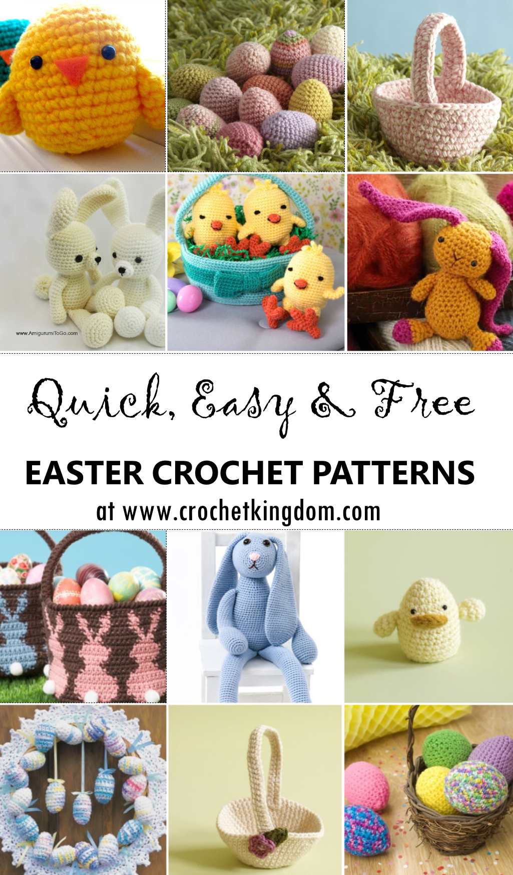 Many Easter Crochet Patterns that are Quick, Easy and Free. Just Free Easter Patterns to Crochet.
