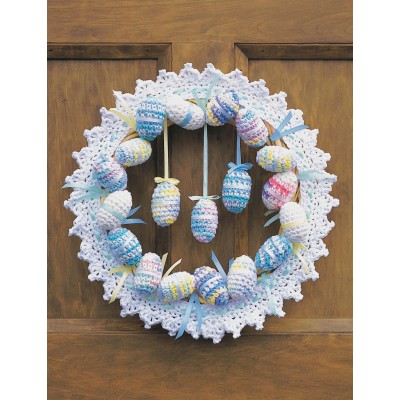 Happy Easter Wreath Free Crochet Pattern