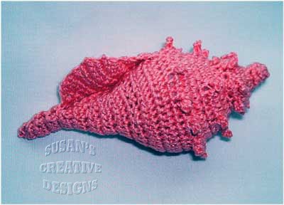 Large conch shell seashell free crochet pattern