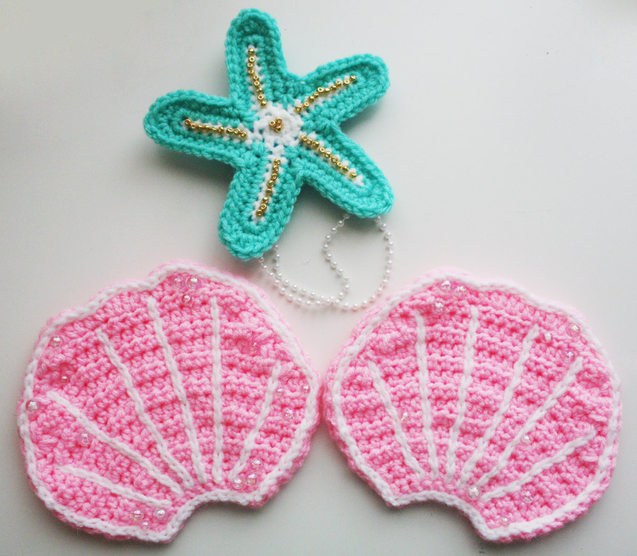 Starfish and Clam Shell Free Crochet Pattern