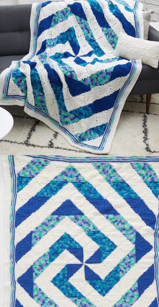 Twirling Crochet Throw Free Pattern