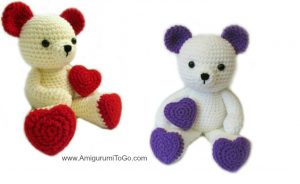 Valentine Teddy Bear With Heart Shaped Feet