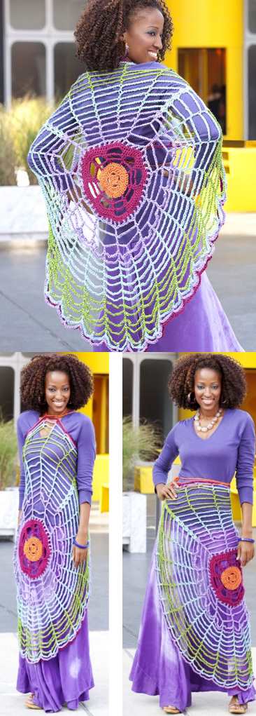 crochet circle vest or shrug pattern