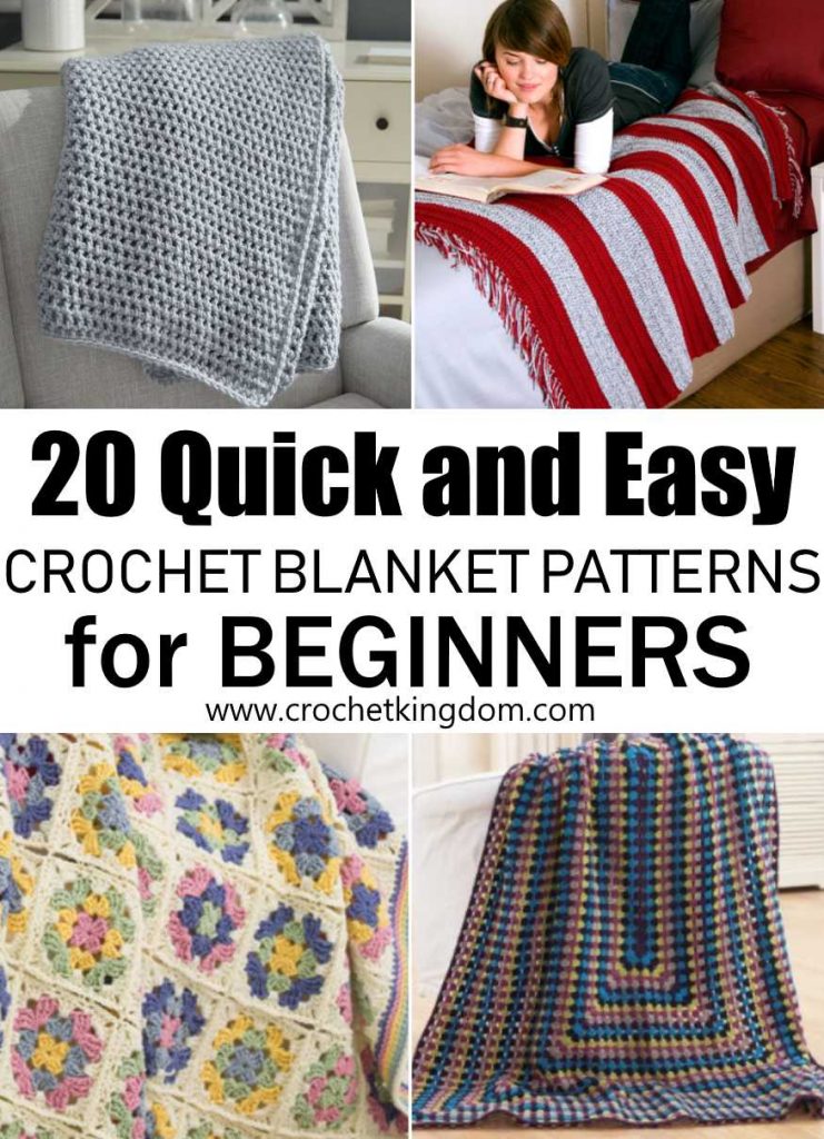 20 Quick And Easy Crochet Blanket Patterns For Beginners to Download NOW