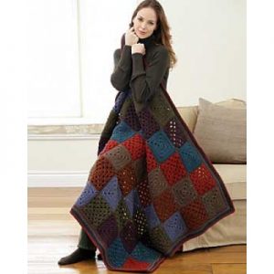 Bernat Granny Afghan Quick And Easy Crochet Blanket Patterns For Beginners