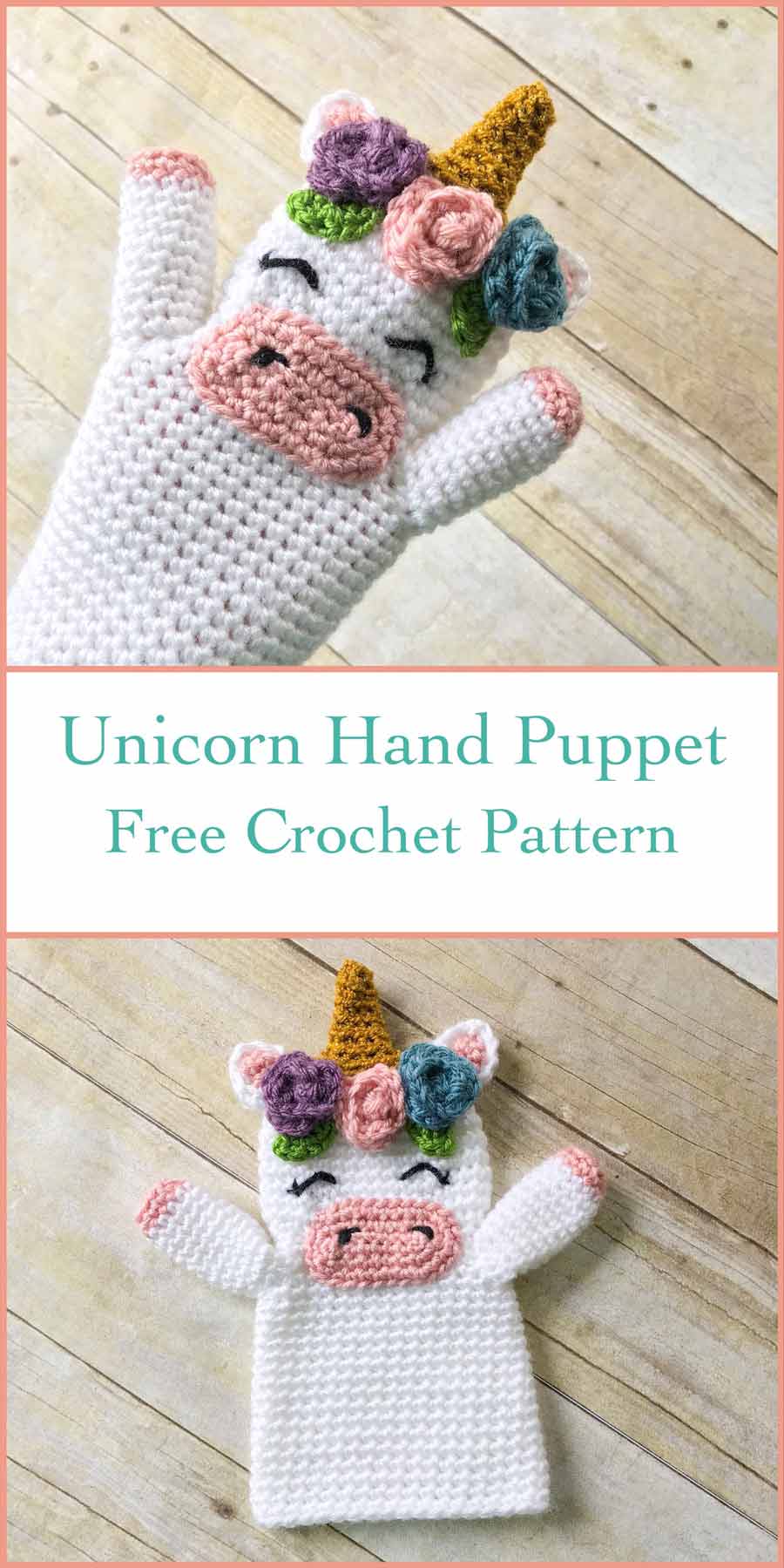 Crochet Unicorn Hand Puppet Free Crochet Pattern
