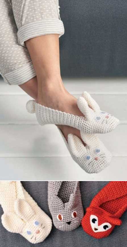 Crochet Animal Slippers Free Pattern