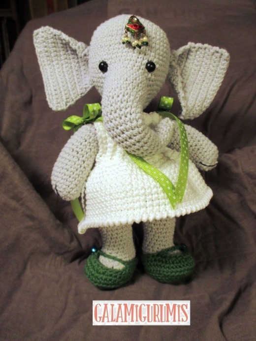 Free Crochet Pattern for Elephant Girl Amigurumi Doll