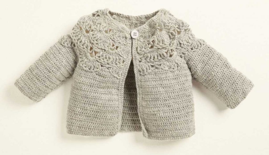 Free Crochet Pattern for a Baby and Kids Cardigan