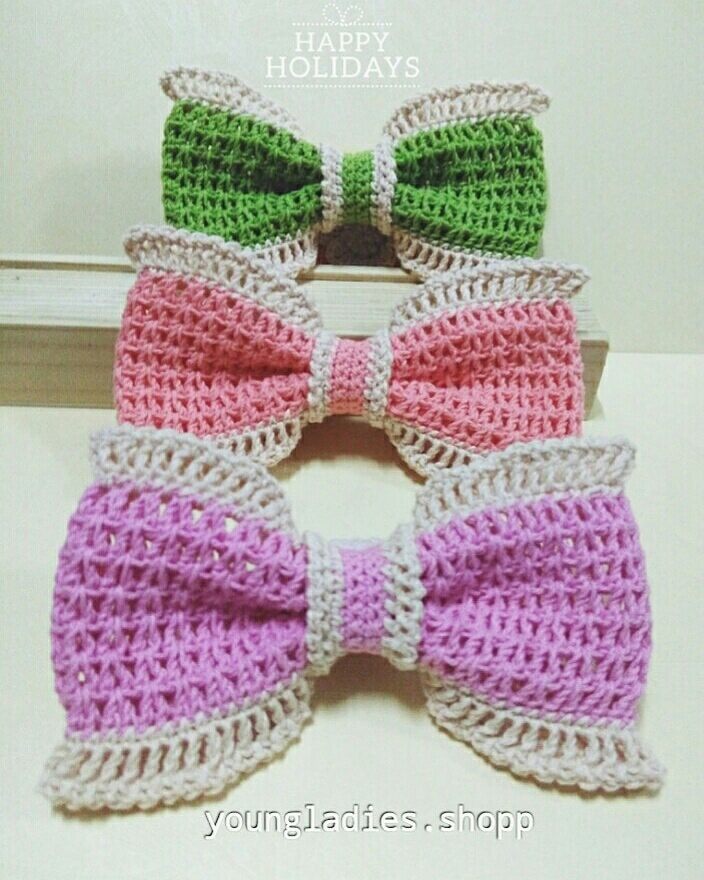 Free Crochet Pattern for a Cutie Bow Hairclip