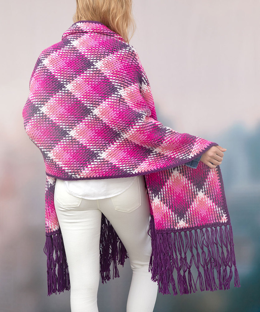 Free Crochet Pattern for a Fabulous Planned Pooling Wrap