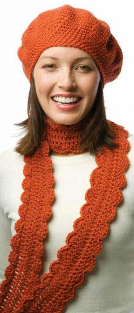 Free Pattern - One-Skein Crochet Beret & Scarf