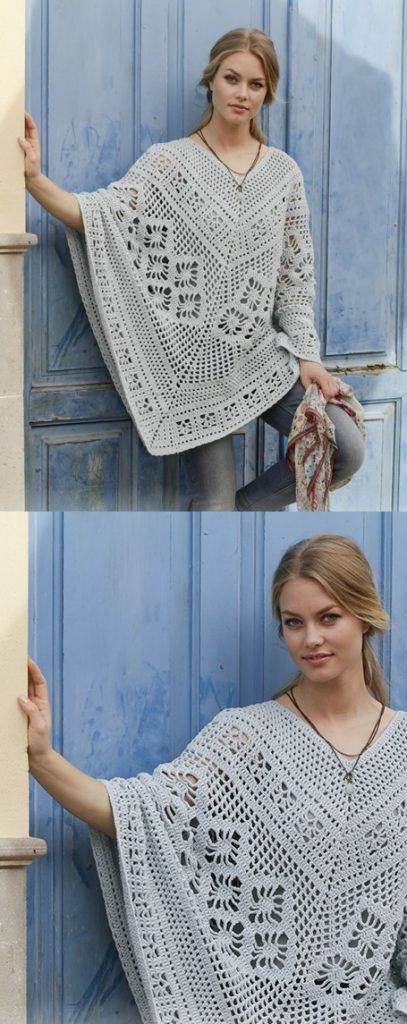 Free Crochet Pattern for Cressida Lace Poncho