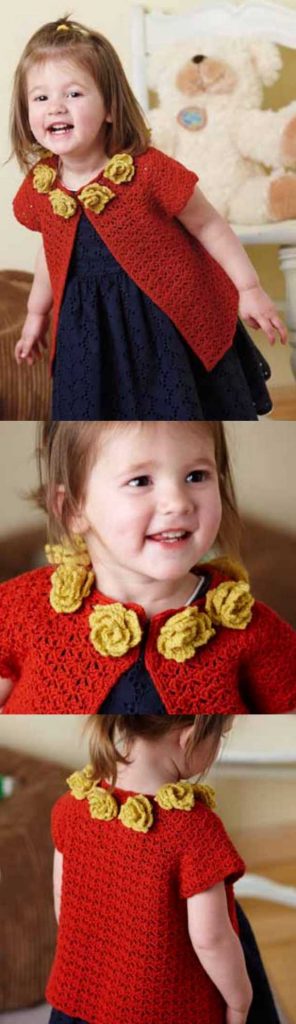 Free Crochet Pattern for a Baby Girl Cardigan