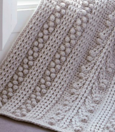Free Crochet Pattern for a Chunky Bobbled Blanket