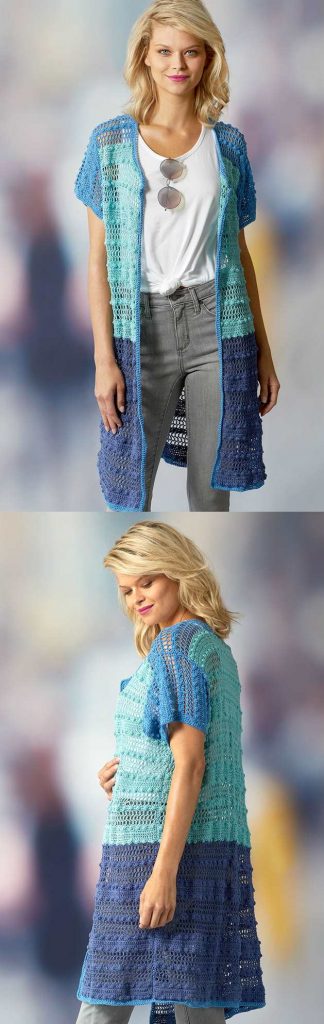 Free Crochet Pattern for a Long Lacy Cardi