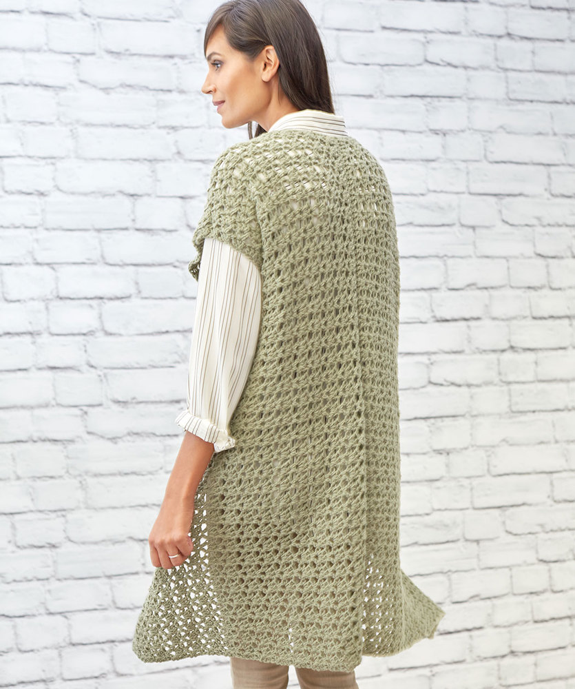 Free Crochet Pattern for Sage Stitch Long Cardigan