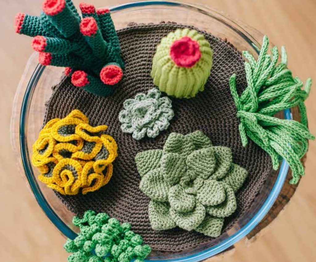 Free Crochet Pattern for Succulents Plants ⋆ Crochet Kingdom