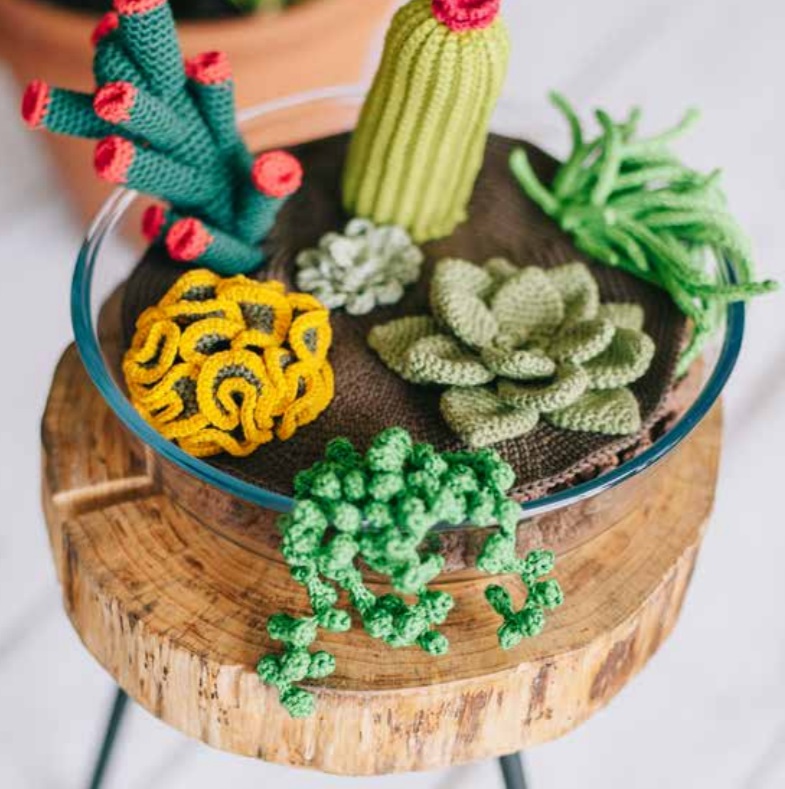 Free Crochet Pattern for Succulents Plants