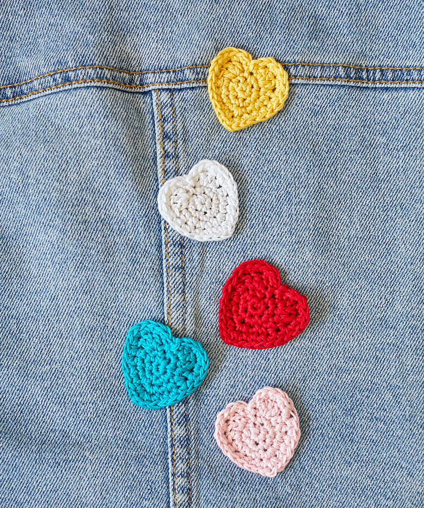 Free Crochet Pattern for a Friendship Hearts Applique