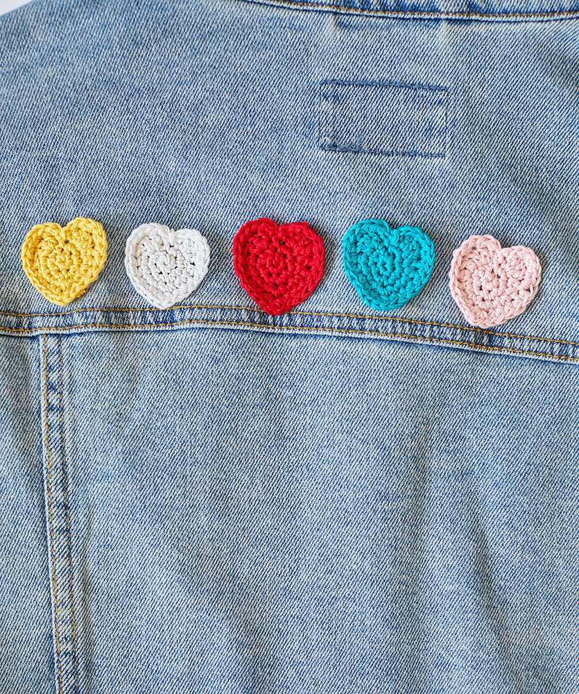 Free Crochet Pattern for a Friendship Hearts Applique