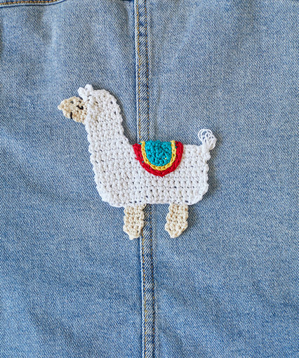 Free Crochet Pattern for a No Problem-ma Llama Applique