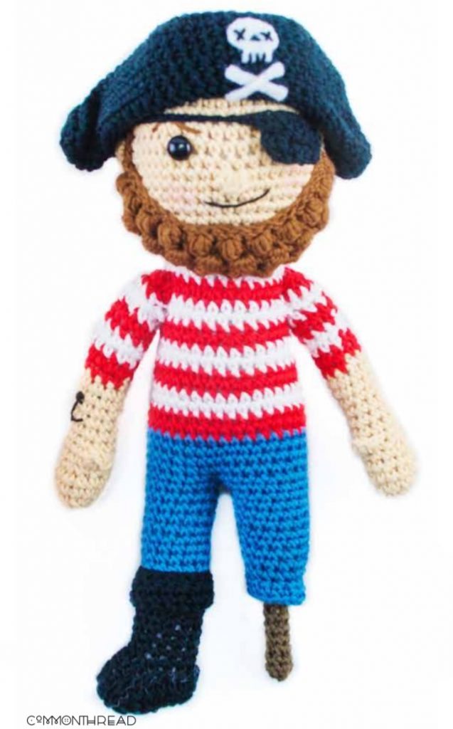 Free Crochet Pattern for an Amigurumi Pirate