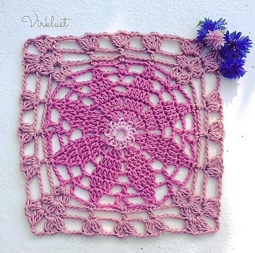 Free Crochet Pattern for a Primrose Square