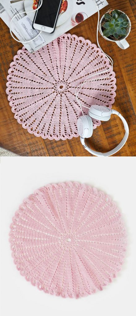 Free Crochet Pattern for a Round Doily. #crochet #doily #freecrochet #freecrochetpattern