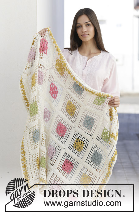 Free Crochet Pattern for Garden Patches Blanket. free afghan to crochet with squares.